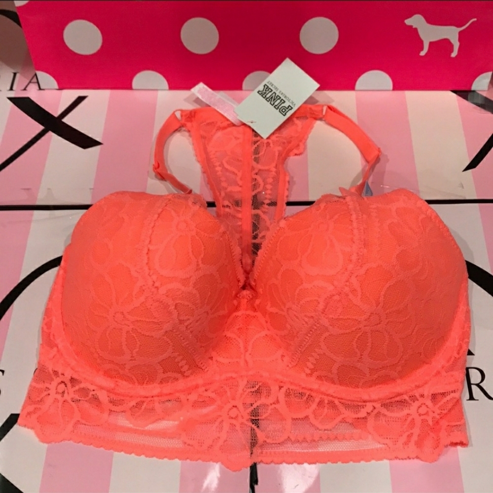 💖Pink Victoria’s Secret Racerback PUSHUP Bralette